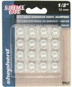 BUMPERS-FLAT-ROUND-CLEAR 1/2"