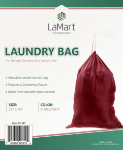 LAUNDRY BAG-NYLON-29"x40" - BURGUNDY