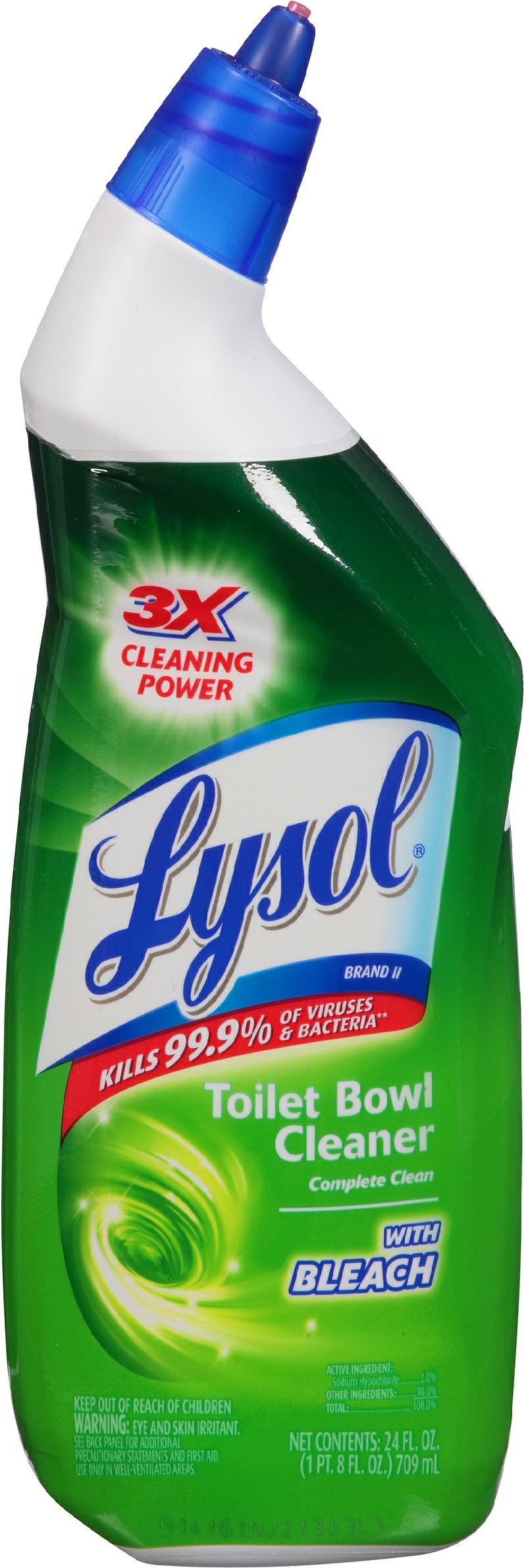 LYSOL TOILET BOWL CLEANER 24oz W/BLEACH ( green bottle) Lee Distributors