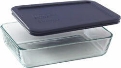 PYREX-RECT.BAKE DISH-BLUE COVR 3 cup - Image 1