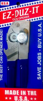 CAN OPENER-LG SIZE-MADE IN USA BLUE