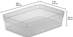 STORAGE-CLEAR OPEN TRAYS- LARGE 3pk - 9.75 x 7 x 2.5 - Image 3
