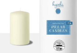 PILLAR CANDLE- 3" TALL- 4 PACK IVORY - Image 3