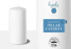 PILLAR CANDLE- 4" TALL- 4 PACK WHITE - Image 3