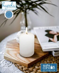 PILLAR CANDLE- 3" TALL- 4 PACK WHITE - Image 4