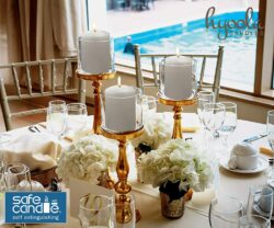 PILLAR CANDLE- 4" TALL- 4 PACK WHITE - Image 4