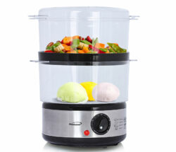FOOD STEAMER 2-TIER ELECTRIC- STAINLESS STEEL - Image 4