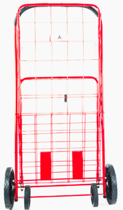 SHOPPING CART-4 WHL-LARGE-RED 23" x 21" x 40" - Image 3
