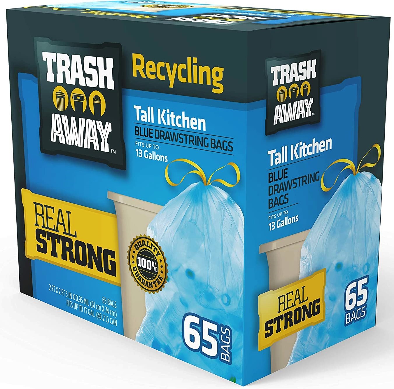 13 Gallon Kitchen Recycling Bags - 20ct