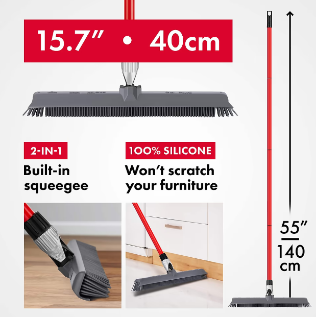 TYROLER SILICONE BROOM 15″ W/ SWIVEL Lee Distributors
