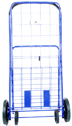 SHOPPING CART-4 WHL-LARGE-BLUE 23" x 21" x 40" - Image 3