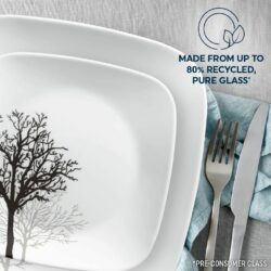 CORELLE MUGLESS SQ. 12 pc SET- TIMBER SHADOWS - Image 4