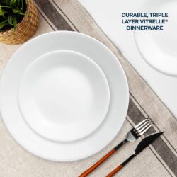CORELLE MUGLESS RD. 16 pc SET CLASSIC FROST WHITE - Image 4