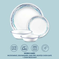 CORELLE MUGLESS RD. 16 pc SET CLASSIC OCEAN BLUES - Image 6