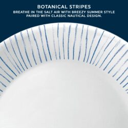 CORELLE MUGLESS RD. 12 pc SET BOTANICAL STRIPES - Image 5