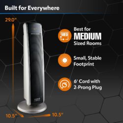HEATER-CERAMIC TOWER 29" TALL- DIGITALw/REMOTE - Image 5