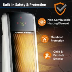 HEATER-CERAMIC TOWER 29" TALL- DIGITALw/REMOTE - Image 6