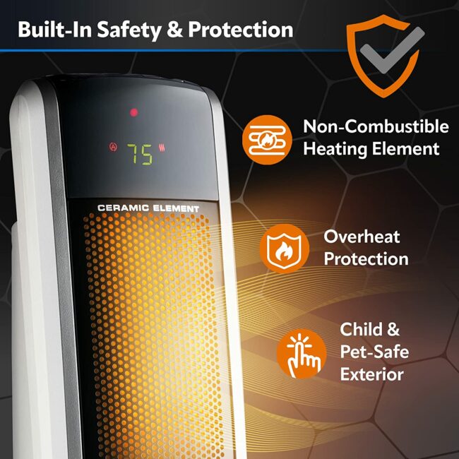 HEATER-CERAMIC TOWER 29″ TALL- DIGITALw/REMOTE - Lee