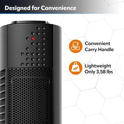 HEATER-CERAMIC TOWER 14" SLIM 1500 watts w- 2 heat speeds - Image 5