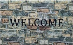 WELCOME MAT - RUBBER WELCOME STONES 18 x 30"