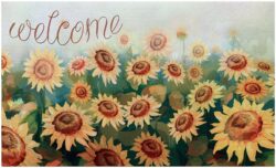 WELCOME MAT- RUBBER SUNFLOWER FIELD