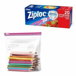 ZIPLOC SLIDER QT STORAGE BAG 20ct     ( # 01355   22ct ) - Image 3