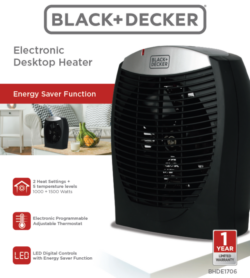 HEATER-B&D ELEC.HEATER & FAN w ENERGY SAVER (# BHDE1706) - Image 10