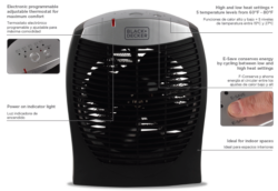 HEATER-B&D ELEC.HEATER & FAN w ENERGY SAVER (# BHDE1706) - Image 8
