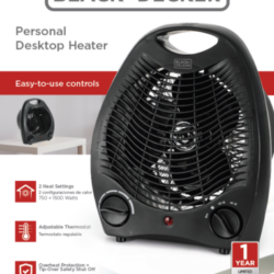 HEATER-B&D DESKTOP SIZE- BLACK (# BHD101B) - Image 8