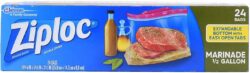 ZIPLOC MARINADE BAGS 24ct - 1/2 GALLON - Image 2