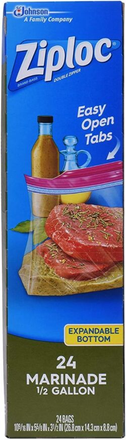 ZIPLOC MARINADE BAGS 24ct - 1/2 GALLON - Image 3