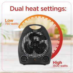 HEATER-B&D DESKTOP SIZE- BLACK (# BHD101B) - Image 3