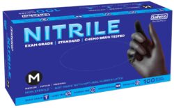 DISPOS.GLOVE- NITRILE 100ct MEDIUM - BLACK