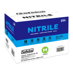 DISPOS.GLOVE- NITRILE 100ct MEDIUM - BLACK - Image 3