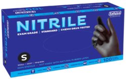 DISPOS.GLOVE- NITRILE 100ct SMALL- BLACK