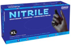 DISPOS.GLOVE- NITRILE 100ct X-LARGE - BLACK