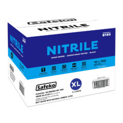 DISPOS.GLOVE- NITRILE 100ct X-LARGE - BLACK - Image 3