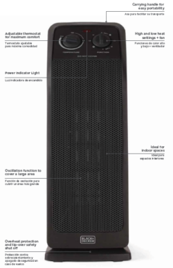 HEATER-B&D TOWER-18.7" TALL (# BHTC571) - Image 4