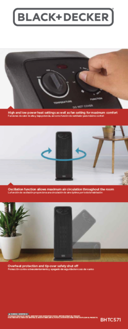 HEATER-B&D TOWER-18.7" TALL (# BHTC571) - Image 6