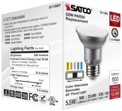 PAR20 -5 COLOR SELECT DIMMABLE 50 watt (5.5 watt) 40" WIDE - Image 3