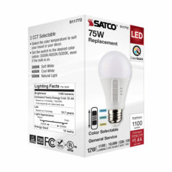 A19 -3 COLOR SELECT NON DIMNG 75 watt EQUIVALENT (12 watt) - Image 4