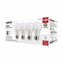 A19 COLOR SELECTABLE 4pk BULBS 40 watt EQUIV 6 watt NON DIM - Image 5