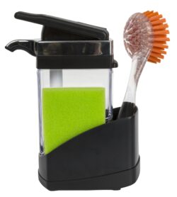 SINK SIDER SOAP DISPN w-SPONGE BLACK/CHROME - Image 6