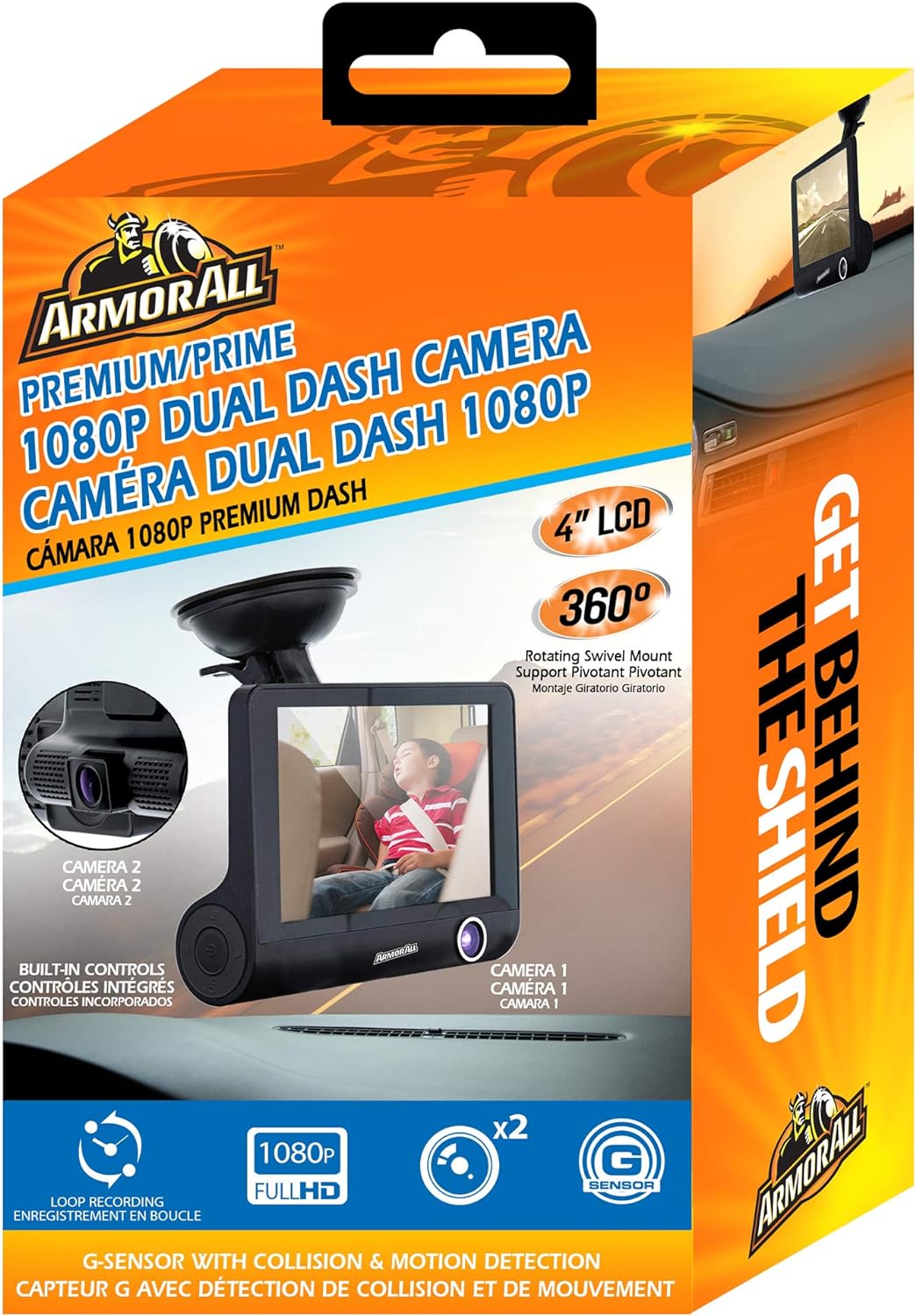 DASH CAM 4″ DUAL LENS SCREEN w / COLLISION MOTION DETECTION Lee