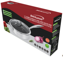 11" DEEP NON STIK SS SAUTE PAN -3-PLY SCRATCH RESISTANT - Image 3