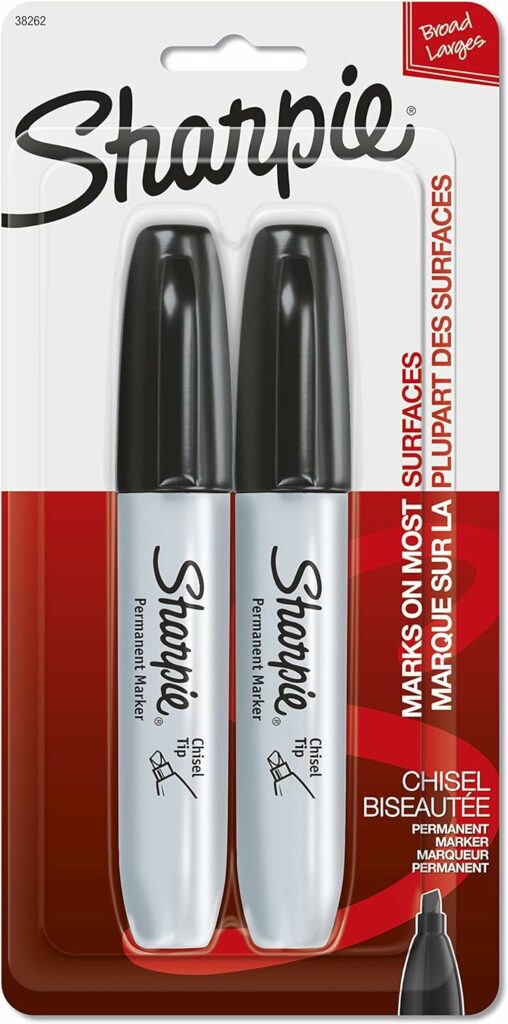 SHARPIE MARKER CHISEL TIP 2ct PERMANENT BLACK Lee Distributors
