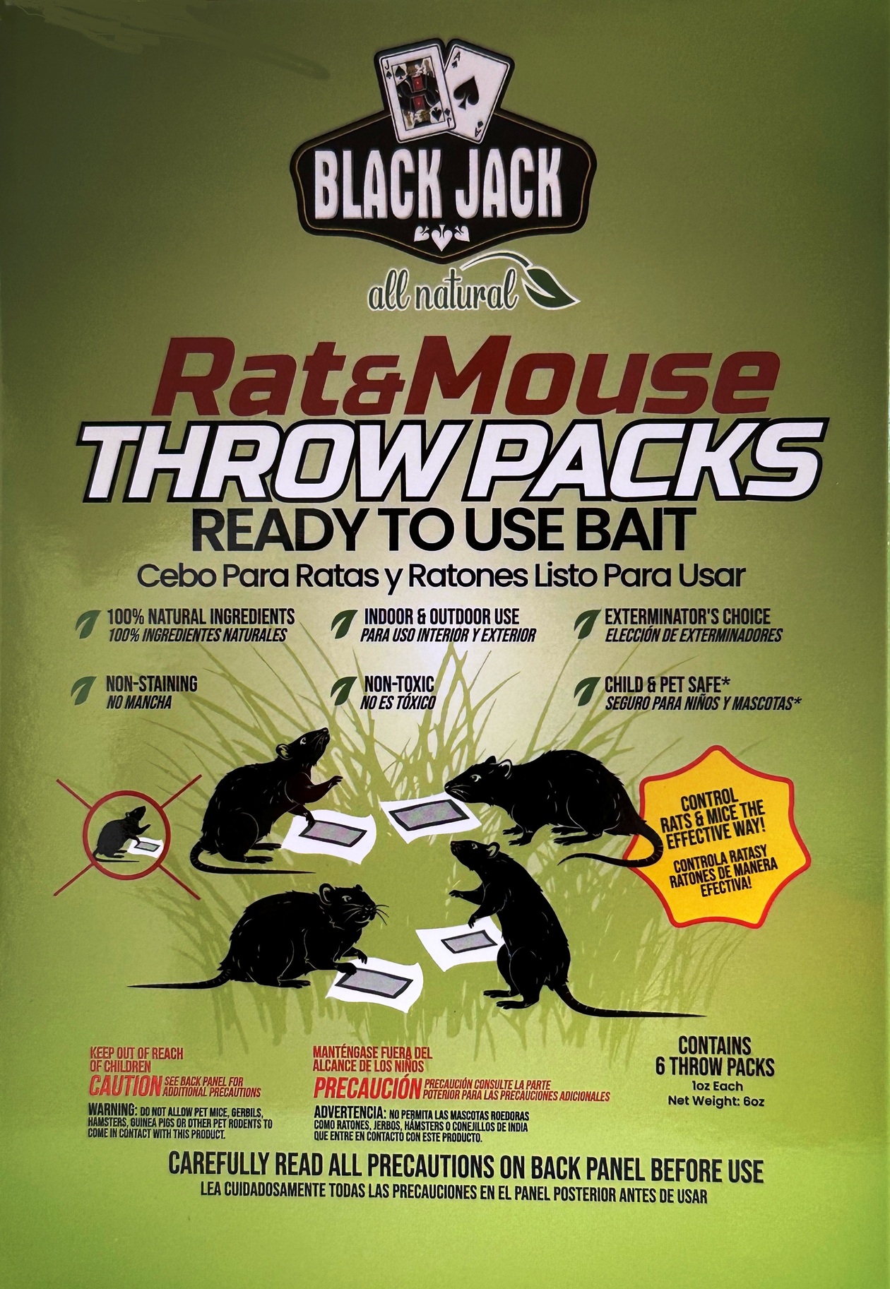 BLACK JACK RAT & MOUSE BAIT 1z THROW PACKS – 50ct - Lee Distributors