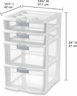 DRAWER/CART-4 w/LOCKING LATCHES 16.5 x 14.5 x 24" - Image 2