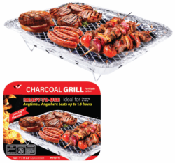 BBQ GRILL-DISPOSABLE- W/EZ LIGHT CHARCOAL 9×11x2 - Image 1