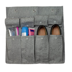 BEDSIDE HANGING STORAGE ORG - GREY